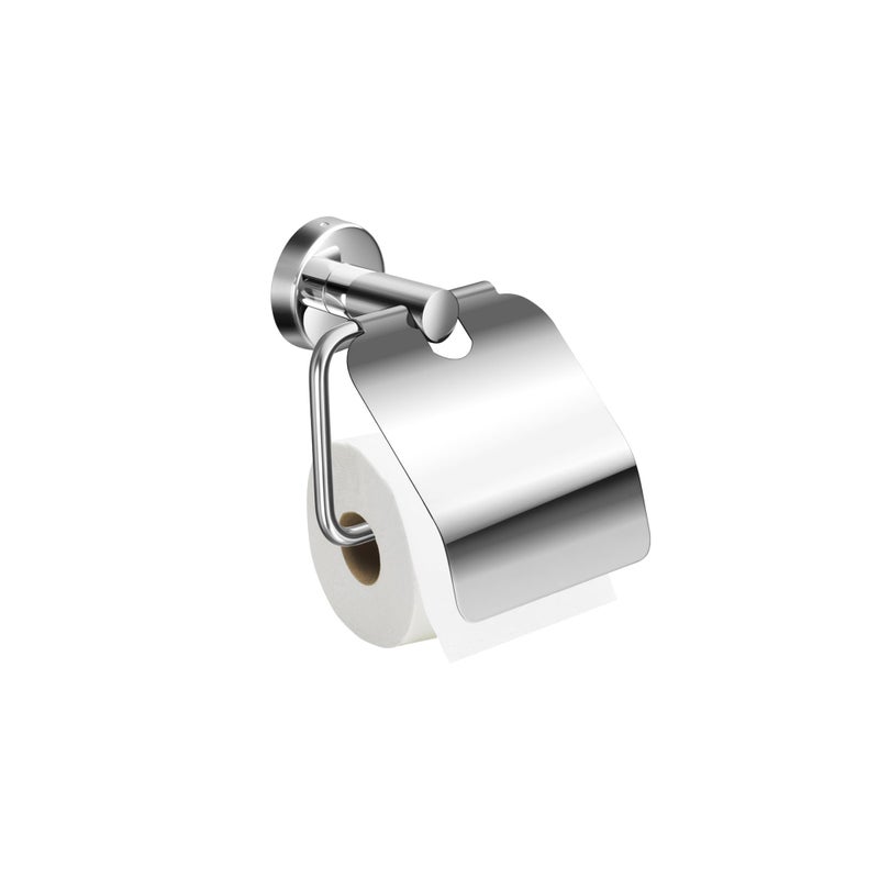 OlBuWa Toilet Paper Holder with Cover Tissue Roll Storage Rack Storage Dust-proof for Kitchen & Bathroom-304 Stainless Steel - Image 1